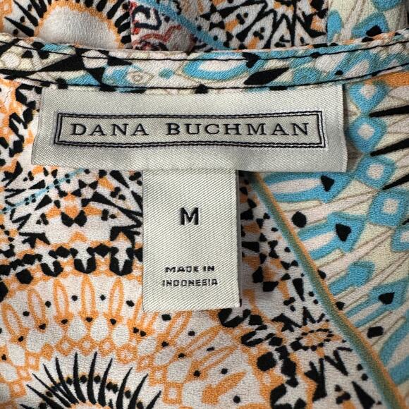 Dana Buchman Medium Top Sleeveless Geometric V-Neck Hi-Low Hem Lightweight Multi - Picture 7 of 9